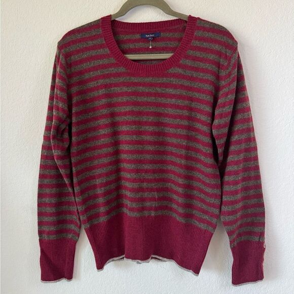 Allen Solly Sweaters - Allen Solly Womens Stripped Lambswool Long Sleeve Crewneck Sweater Sz XL Preppy